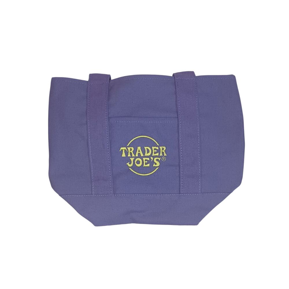 Trader Joe's Limited Edition Purple Seasonal Trick Or Treat Canvas Tote Bag